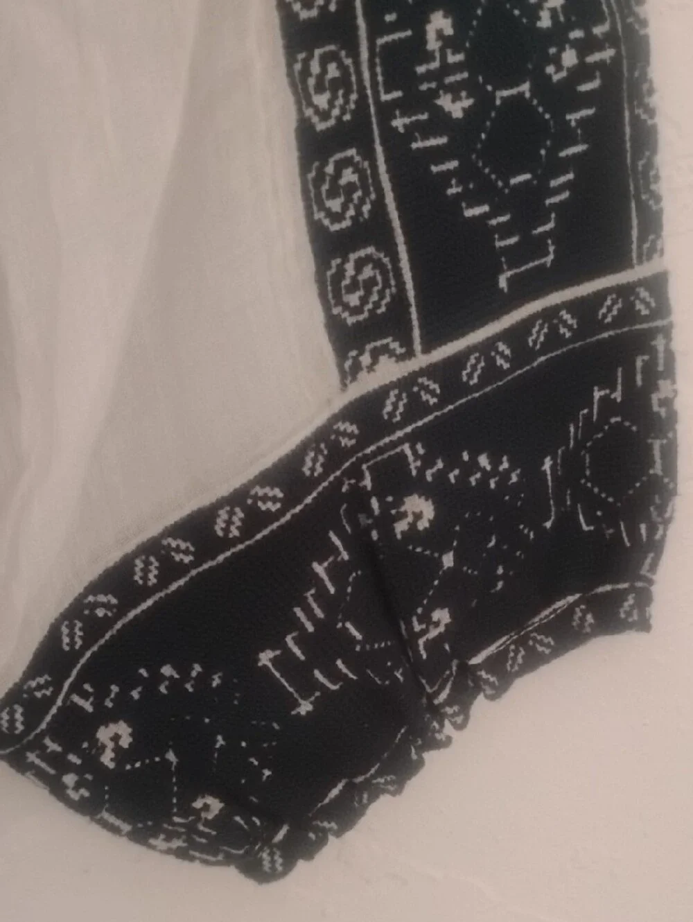 Michael Kors White Boho Peasant Top Navy Embroidered NWT Sz XS